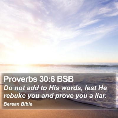Proverbs 30:6 BSB Bible Verse Image