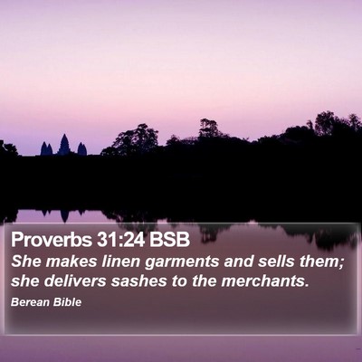 Proverbs 31:24 BSB Bible Verse Image