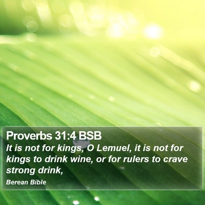 Proverbs 31:4 BSB Bible Verse Image