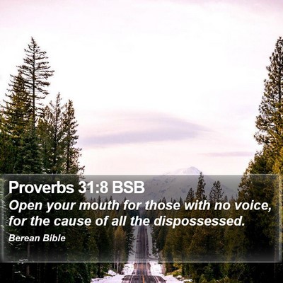 Proverbs 31:8 BSB Bible Verse Image