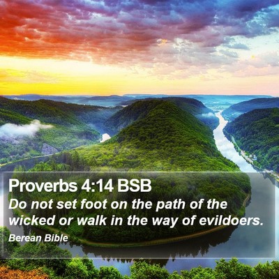 Proverbs 4:14 BSB Bible Verse Image