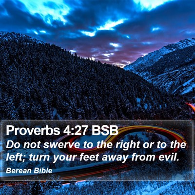 Proverbs 4:27 BSB Bible Verse Image