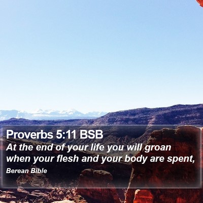 Proverbs 5:11 BSB Bible Verse Image
