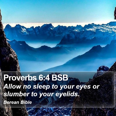 Proverbs 6:4 BSB Bible Verse Image