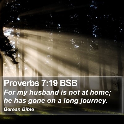 Proverbs 7:19 BSB Bible Verse Image