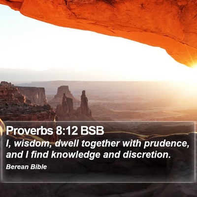 Proverbs 8:12 BSB Bible Verse Image