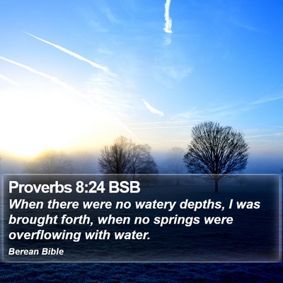 Proverbs 8:24 BSB Bible Verse Image