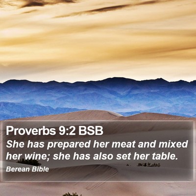 Proverbs 9:2 BSB Bible Verse Image