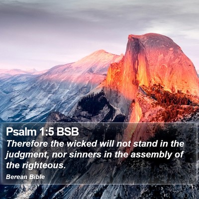 Psalm 1:5 BSB Bible Verse Image
