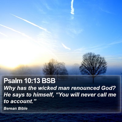 Psalm 10:13 BSB Bible Verse Image