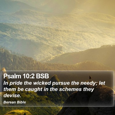 Psalm 10:2 BSB Bible Verse Image