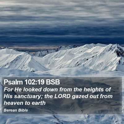 Psalm 102:19 BSB Bible Verse Image