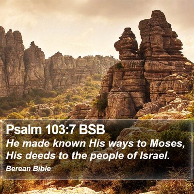Psalm 103:7 BSB Bible Verse Image