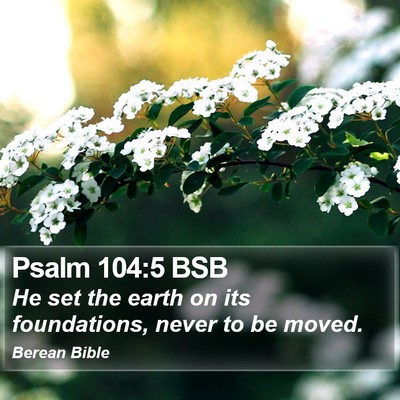 Psalm 104:5 BSB Bible Verse Image