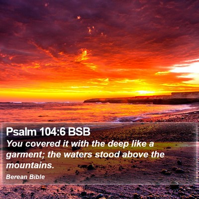Psalm 104:6 BSB Bible Verse Image
