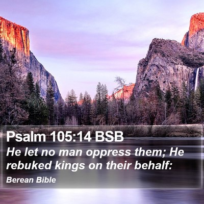 Psalm 105:14 BSB Bible Verse Image