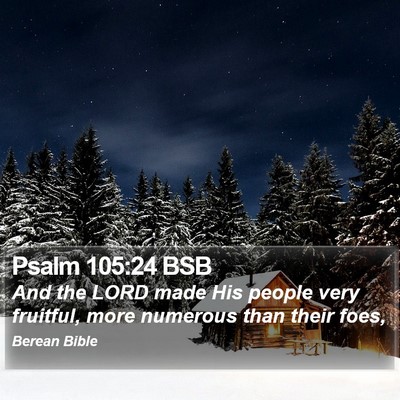 Psalm 105:24 BSB Bible Verse Image