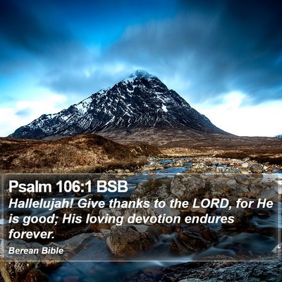 Psalm 106:1 BSB Bible Verse Image