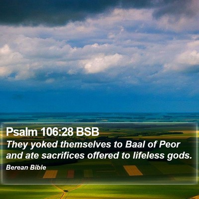 Psalm 106:28 BSB Bible Verse Image