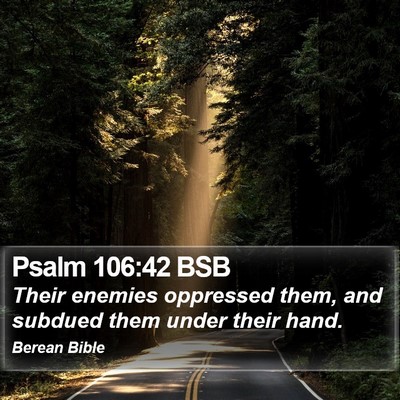 Psalm 106:42 BSB Bible Verse Image