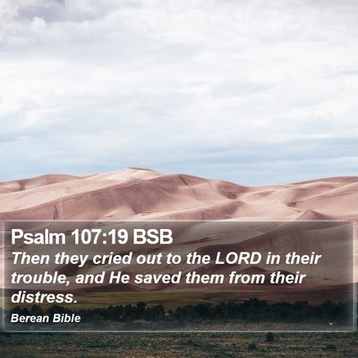 Psalm 107:19 BSB Bible Verse Image