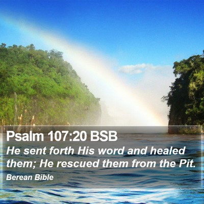 Psalm 107:20 BSB Bible Verse Image