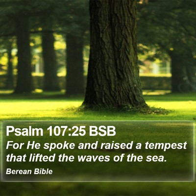 Psalm 107:25 BSB Bible Verse Image