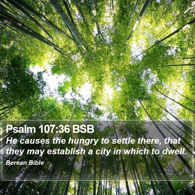 Psalm 107:36 BSB Bible Verse Image