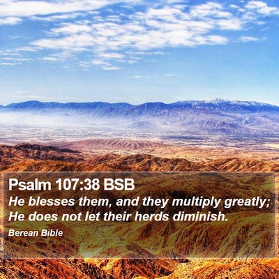 Psalm 107:38 BSB Bible Verse Image