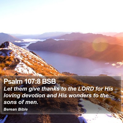 Psalm 107:8 BSB Bible Verse Image