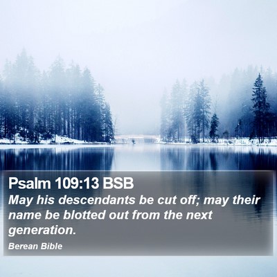 Psalm 109:13 BSB Bible Verse Image