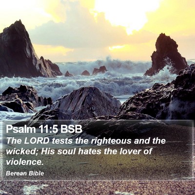 Psalm 11:5 BSB Bible Verse Image