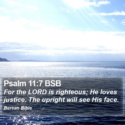 Psalm 11:7 BSB Bible Verse Image