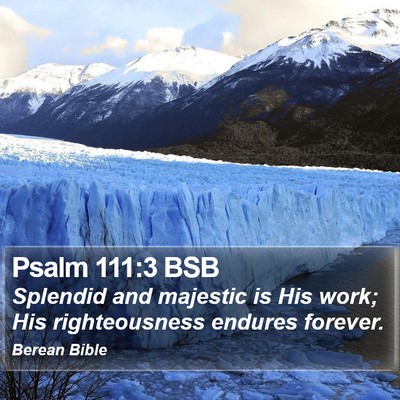 Psalm 111:3 BSB Bible Verse Image