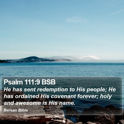 Psalm 111:9 BSB Bible Verse Image
