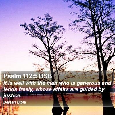 Psalm 112:5 BSB Bible Verse Image