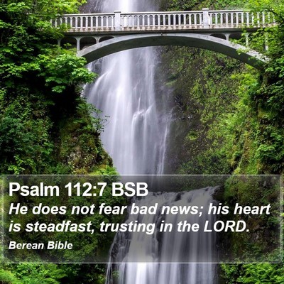 Psalm 112:7 BSB Bible Verse Image