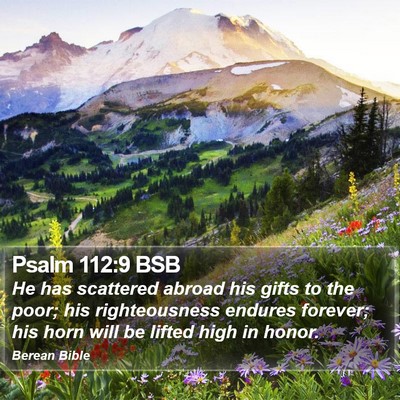 Psalm 112:9 BSB Bible Verse Image