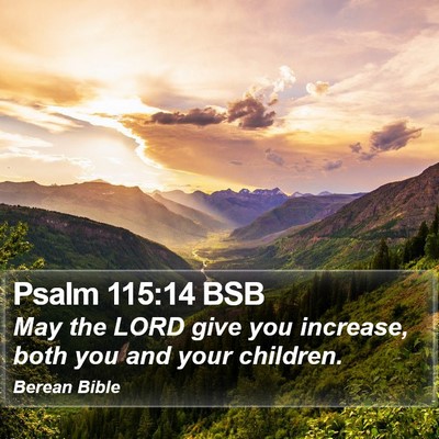 Psalm 115:14 BSB Bible Verse Image
