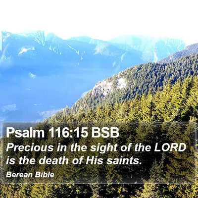 Psalm 116:15 BSB Bible Verse Image