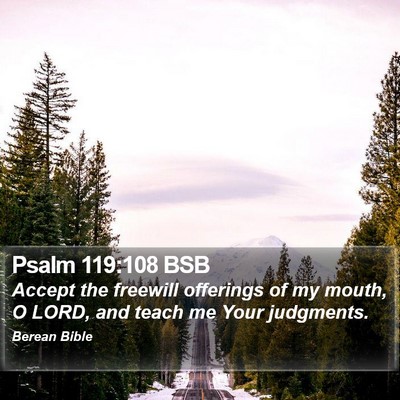 Psalm 119:108 BSB Bible Verse Image