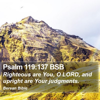 Psalm 119:137 BSB Bible Verse Image