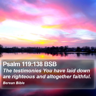 Psalm 119:138 BSB Bible Verse Image