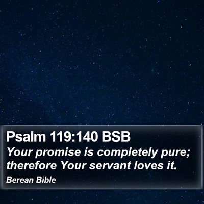 Psalm 119:140 BSB Bible Verse Image