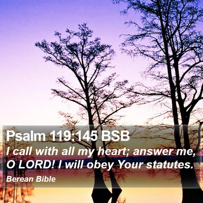 Psalm 119:145 BSB Bible Verse Image