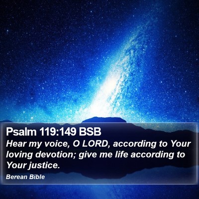 Psalm 119:149 BSB Bible Verse Image
