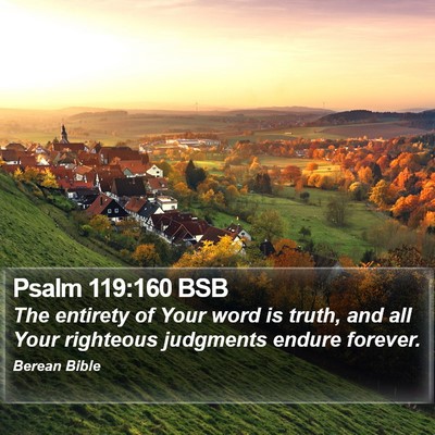 Psalm 119:160 BSB Bible Verse Image