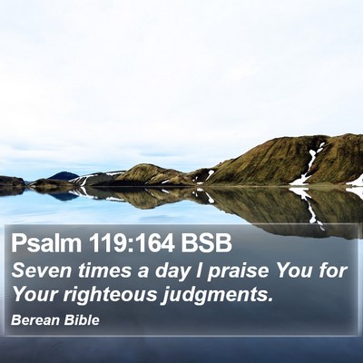 Psalm 119:164 BSB Bible Verse Image