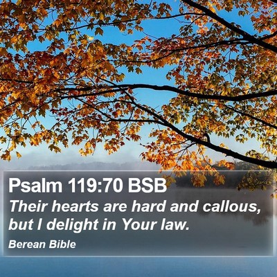 Psalm 119:70 BSB Bible Verse Image