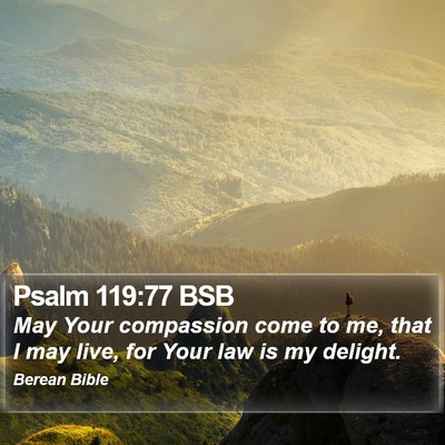 Psalm 119:77 BSB Bible Verse Image